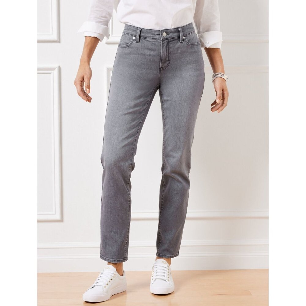 Talbots Slim Ankle Jeans Curvy Fit Stanton Wash Size 4 Stretch Denim NWT